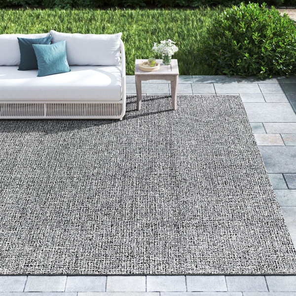 Birch Lane™ Britley Handmade Wool Black/White Rug & Reviews Wayfair